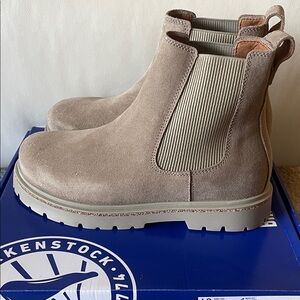 Birkenstock Highwood Slip On Mid Taupe Women’s Side Elastic Chelsea Boots Size 9
